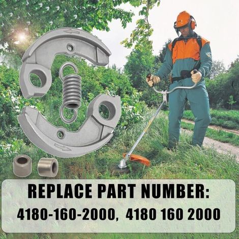 Kit d'embrayage et ressort de tension en acier, compatible avec les tondeuses à gazon STIHL FS90 FC90 FS90R FC100 FS100 FS110 M100 HT100 HT131 HT101 HL100 HL90, remplace 4180-160-2000, 4180 160 2000
