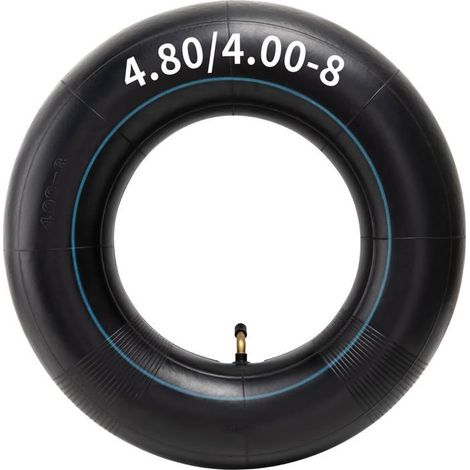 Chambre à air robuste 4,80-8/4,00-8 avec valve coudée TR87, chambre à air de rechange de pneu de 10,2 cm / 10,2 à 20,3 cm (1/4)
