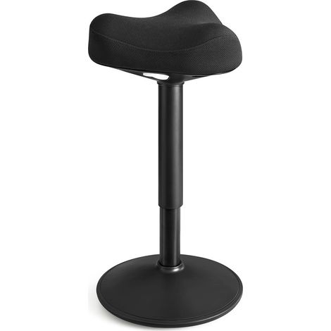 Songmics – Tabouret assis-debout dynamique – Hauteur réglable 58-83 cm – Siège bascule 360° – Large socle avec patin antidérapant – Design moderne noir