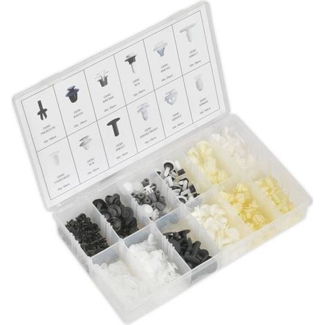Coffret 345 Clips Agrafes de Fixation Auto PSA PEUGEOT CITROEN