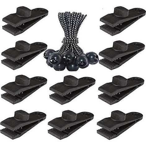 Planenclips mit Hochleistungs-Verriegelung, 20er-Pack, robuste Planenklemmen, Shark Zeltbefestigungsclips, Bungee-Seilclip für Poolmarkisenabdeckungen, Autoabdeckungsclip