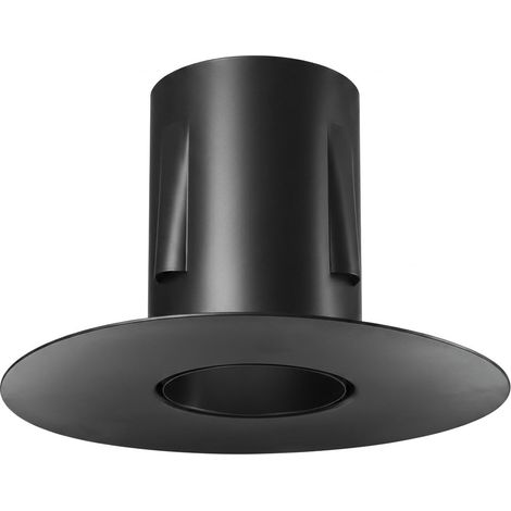 MAKA Rosone Telescopico Canna Fumaria Legna Nero Ø 130 mm (1/5)
