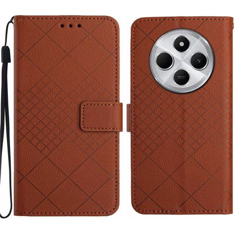 Étui pour Xiaomi Redmi 14C - ZTAOOPOU - Housse antichoc - Cuir PU - Support intégré - Marron (1/4)