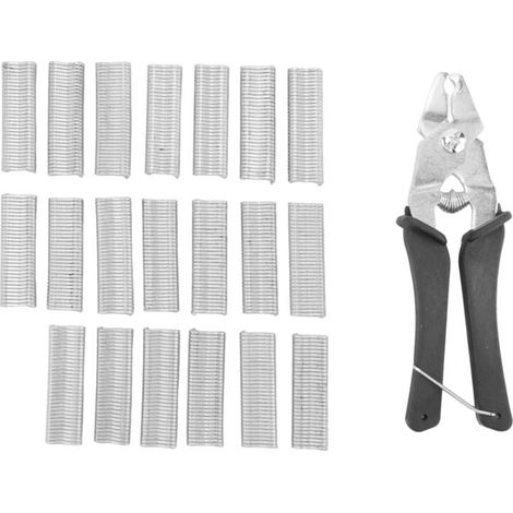 Pince à clôture et 600 serre-joints en M pour poulailler, grillage, sertissage, soudage, assemblage, outils de réparation