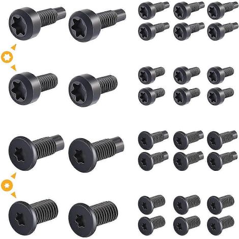 Vis de rechange noires pour sonnette (32 pièces) (1/5)
