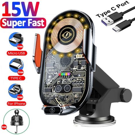 Support / socle / porte‑téléphone intelligent avec chargeur sans fil pour voiture