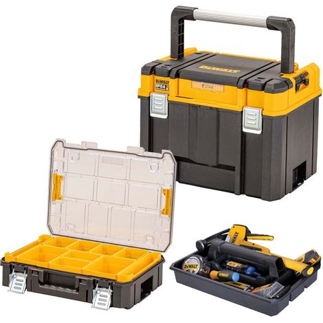 Dewalt DWST83535-1 Deep TSTAK 2.0 Organiser Storage Box + Tote Tray + Organiser (1/5)