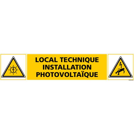 Étiquette Local Technique Installation Photovoltaïque. (C1261). Signalisation Photovoltaïque (1/5)