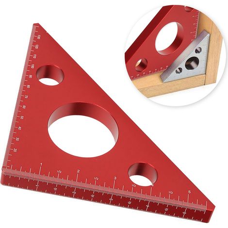 Équerre de menuisier, règle de hauteur, équerre en alliage d'aluminium (1/5)