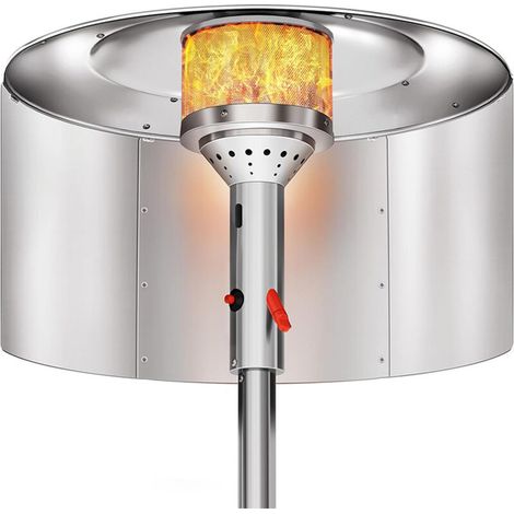 Réflecteur pour chauffage de jardin, réflecteur à focalisation thermique réglable pour chauffages ronds au gaz naturel et au propane (1/5)