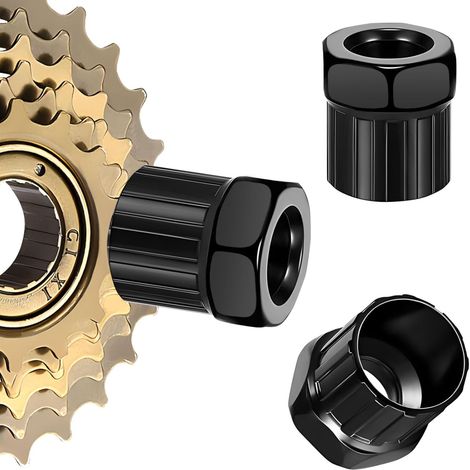 Lot de 2 Outil de Démontage de Pignon Demonte Cassette Verrouillage de Cassette de Vélo Outils de Démontage de Cassette et de Pignon de Vélo pour VTT (Noir) (1/5)