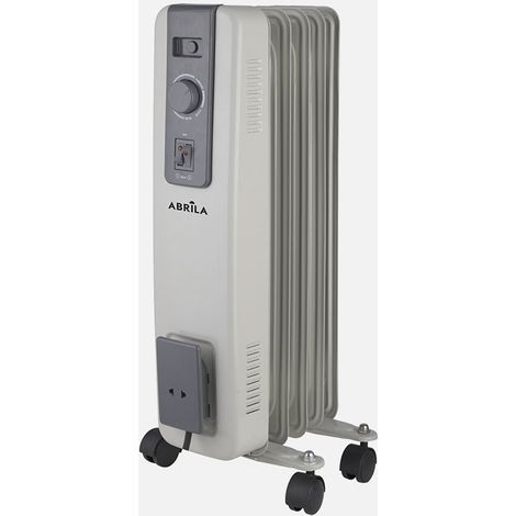 Radiador de aceite Acebuche gris 1000W 5 elementos 54,5x24,5x24cm