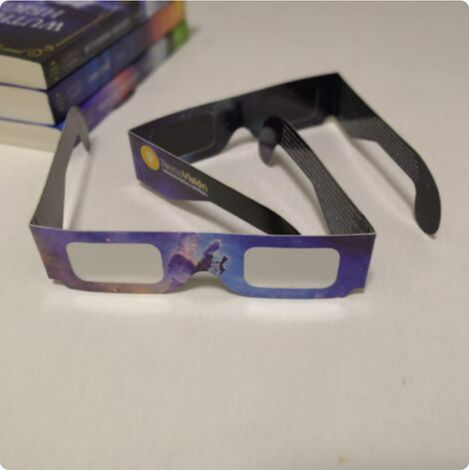 10 Paires de Lunettes de Protection Solaire en Carton avec Monture - Observation Sûre des Éclipses