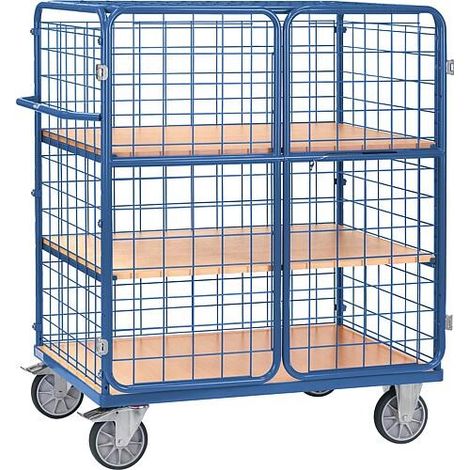 Chariot à plateaux fetra® 8483-3DE hauteur 1552 mm surface de chargement 1200 x 800 mm (1/3)