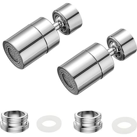 Pieces Brass Swivel Faucet Aerator Adjustable Spray Water Saving Faucet Foamer Swivel Faucet Adapter Sprayer for Bathroom Kitchen (1/5)