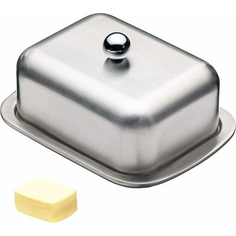 Beurrier - Acier Inoxydable - 18,5 x 12,2 x 6,9 cm - Compatible Lave-Vaisselle - Design Moderne (1/5)