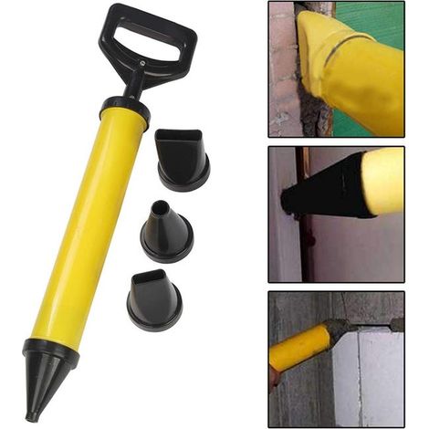 Pistolet à calfeutrer, pistolet à mortier et mortier avec pompe à mortier et 4 buses
