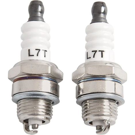 Lot de 2 Bougies L7T Compatibles NGK BPMR7A Champion CJ8 RCJ6Y - Remplacement pour Tronçonneuse Stihl Husqvarna 2 Temps (1/5)