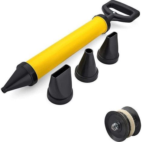 Pistolet à Coulis de Ciment Pistolet à joints pour mortier - Pompe à mortier manuelle avec 4 buses - Pistolet à mortier avec accessoires (1/4)