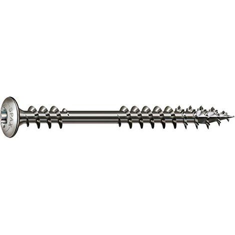 Vis terrasse Bold Double filetage Tête fraisée bombée Torx® T-STAR plus T20 Pointe 4CUT Inox A2 - 5 x 56 mm - SPAX