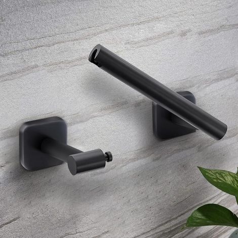 Set di Porta Carta Igienica Nero 2 Pezzi – Eleganza e Stile per (1/5)