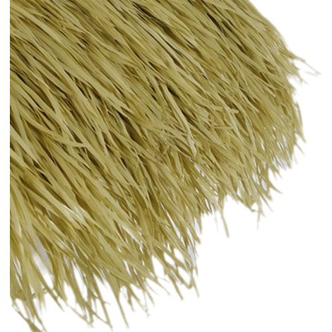 Toiture de chaume extérieure en filaments imitant la paille fine, ignifugée, décoration. (1/5)