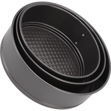 Ensemble de 3 moules à gâteaux ronds antiadhésifs avec fond amovible, parfaits pour cheesecakes, pizzas et pains (20/22/24 pouces). (1/5)