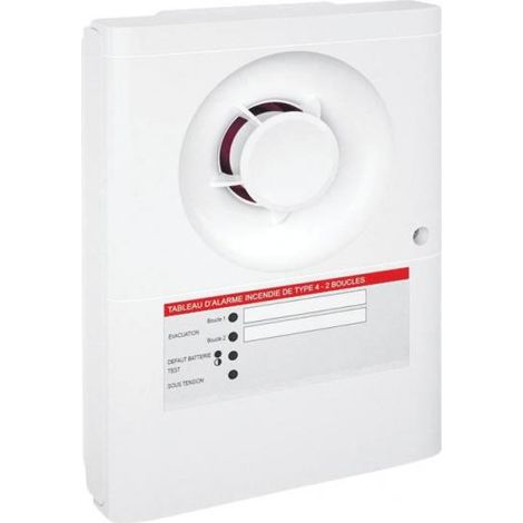 Legrand – Tableau d'alarme incendie type 4 – 2 boucles – Indice de protection IP54 – Pour installations en milieu humide (1/2)