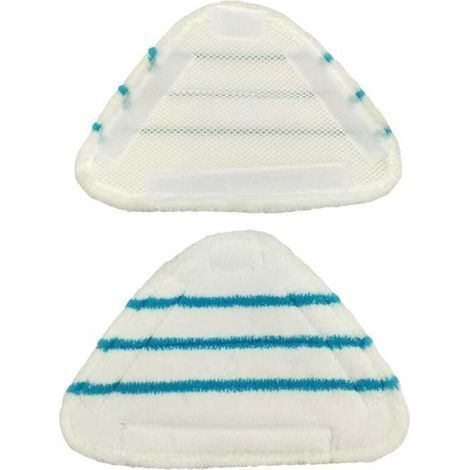 Microfiber Steam Mop Covers Accessory Universal Washable Triangle Cloths for Hot Spray Steam Cleaner, White Microfiber Steam Mop Pads Machine Washable (Pack of 3) (1/5)