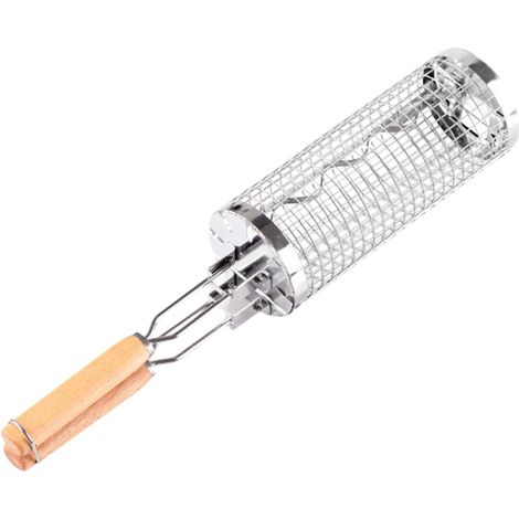 Cesta para barbacoa de exterior, tubo de malla de acero inoxidable para barbacoa - Tamaño mediano (1/5)
