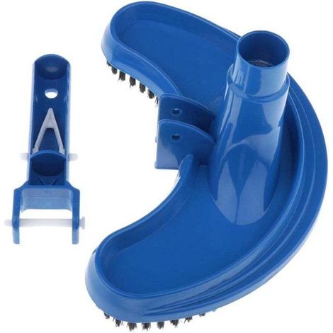 Fournitures de nettoyage de piscine Tête d'aspiration de nettoyage de piscine Outil de nettoyage de piscine Écumoire de piscine Brosse de piscine d'angle en arc (1/4)