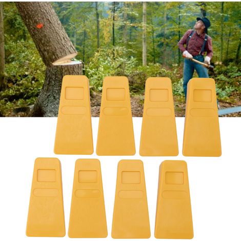 Lot de 8 coins de bûcheronnage de 14 cm, coins pointus pour la coupe d'arbres, coins de bûcheronnage en plastique (1/5)