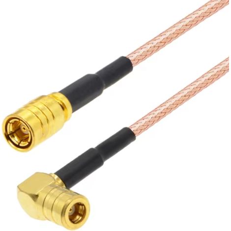 Cavo di collegamento SMB con presa angolare / presa SMB RG316 3m