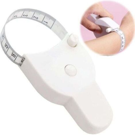 Ruban à mesurer corporel, ruban à mesurer souple, ruban à mesurer de 150 cm / 60 pouces, pour les mesures sur mesure, les mesures du corps. Ruban à mesurer rétractable blanc (1/4)