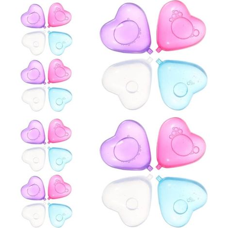 Cubetti di ghiaccio riutilizzabili a forma di cuore, confezione da 20, adatti al contatto con gli alimenti. (1/5)