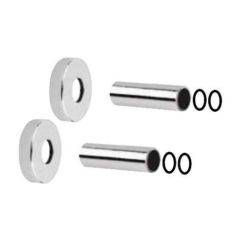 Kit Coprimuro in ottone per termoarredo Ø17- Ø22 Arteclima 31824  Antracite