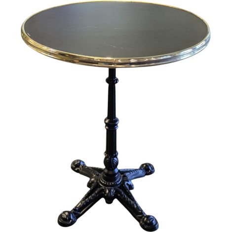 Table de terrasse plateau cerclé doré 60 cm avec pied OPERA 4