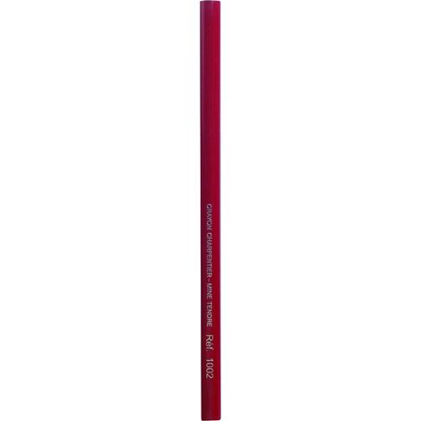 Crayon rouge menuisier - mine tendre