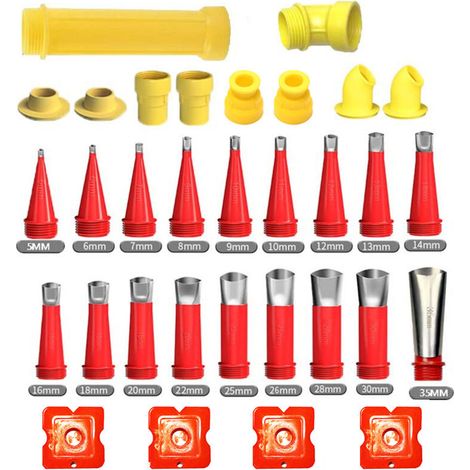 27 Pièces Kit Embout Cartouche Silicone de Calfeutrage, Canule Silicone de Calfeutrage Universelle en Acier Inox, Applicateur Joint Silicone Intégré, Outil de Finition pour Colle et Scellant