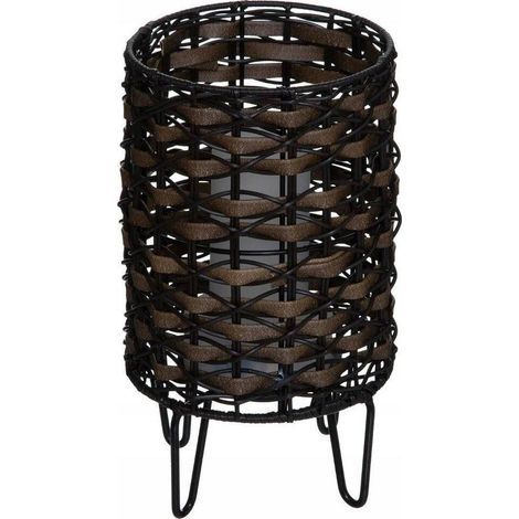Atmosphera Lámpara de jardín SIERRA marrón negro LED USB
