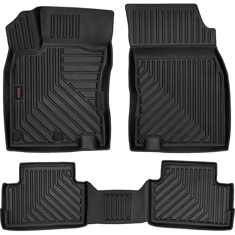 Alfombrillas de goma 3D para coche: Nissan Qashqai II J11 (crossover, 2013-) - borde de 5 cm