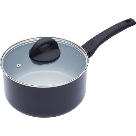 KitchenCraft - Casseruola antiaderente deceramica, 16 cm , alluminio, Grigio, 20 cm (8 pollici) (1/4)