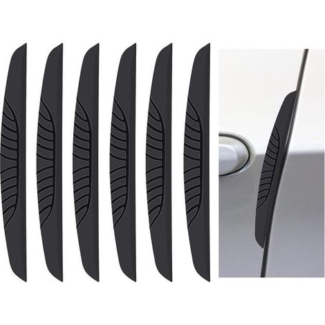 Strisce protettive per portiere auto - Protezioni per portiere - Prevengono i graffi - Materiale in PVC flessibile - 6 pezzi - Nero (1/5)