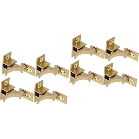 Lot de 8 loquets fenêtre robustes à coude, finition chromée, car (1/5)