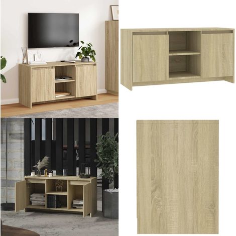 TV-Schrank Sonoma-Eiche 102x37,5x52,5 cm Holzwerkstoff - TV-Schrank - Holzwerkstoff - Sonoma-Eiche - Wohnraumgestaltung - Fernsehtisch - Home & Living (1/5)