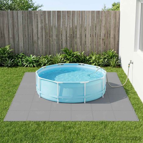 vidaXL Tappetino per piscina 12 pz Grigio 4,32 m² Schiuma EVA