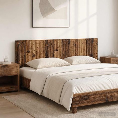 vidaXL Cabecero montada en la pared EDE Madera envejecida (1/5)