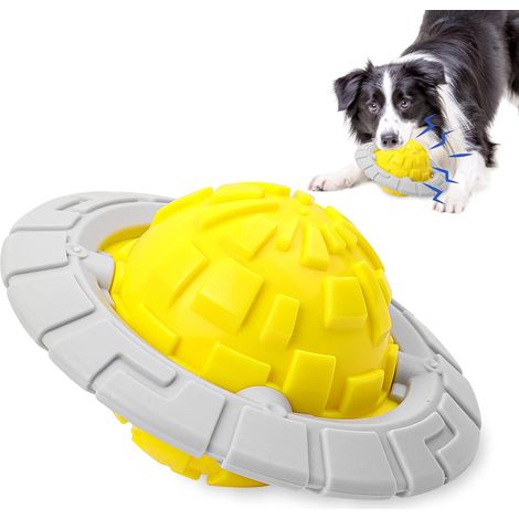 Jouet à Mâcher pour Chien Indestructible, Jouet pour Chien Qui couine Balle Sonore, Jouet Interactif de Chien Adapté aux Chiens de Taille Petits Moyenne et Grande