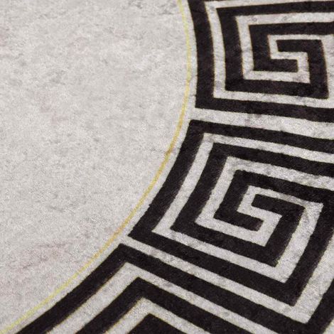 Tapis de salon Style Moderne Tapis de sol - Tapis lavable antidérapant φ120 cm Beige clair BV790114 - BonneVie (1/5)