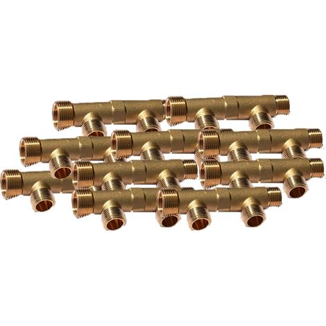 10 Collecteurs mâle femelle 3/4" - 2 départs 1/2" (15/21) - Entraxe 50 mm - Arcanaute (1/3)